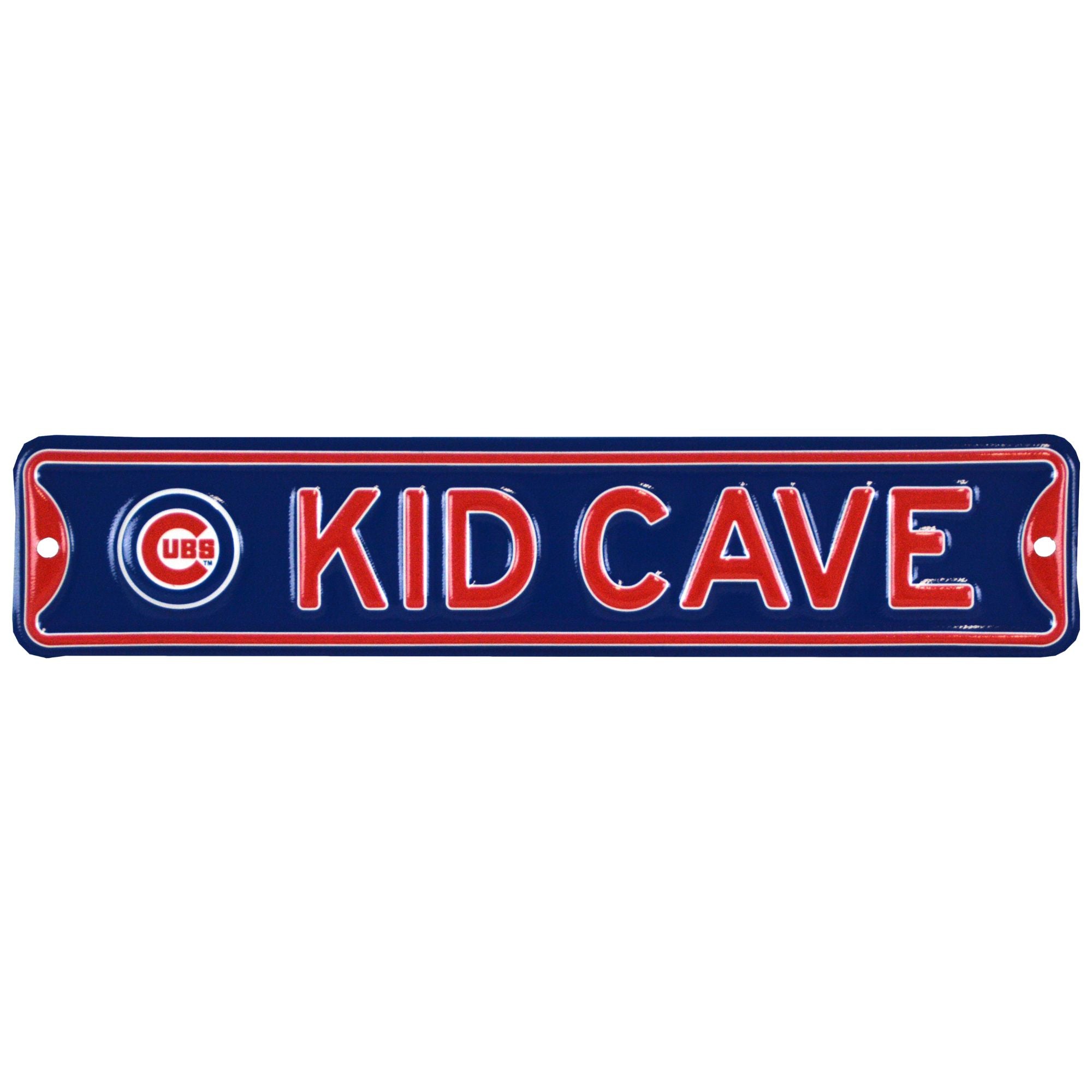 Chicago Cubs- KID CAVE -Steel Embossed MLB Mini Street Sign