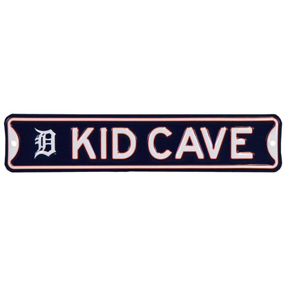 Detroit Tigers- KID CAVE -Steel Embossed MLB Mini Street Sign