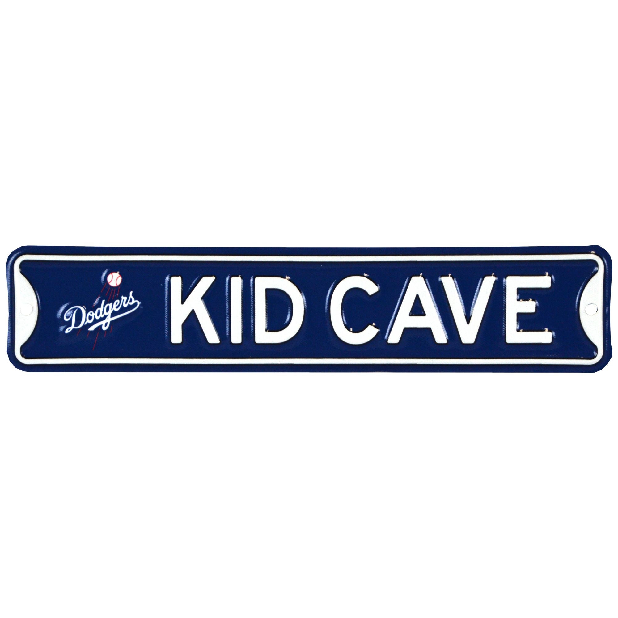 Los Angeles Dodgers - KID CAVE -Steel Embossed MLB Mini Street Sign