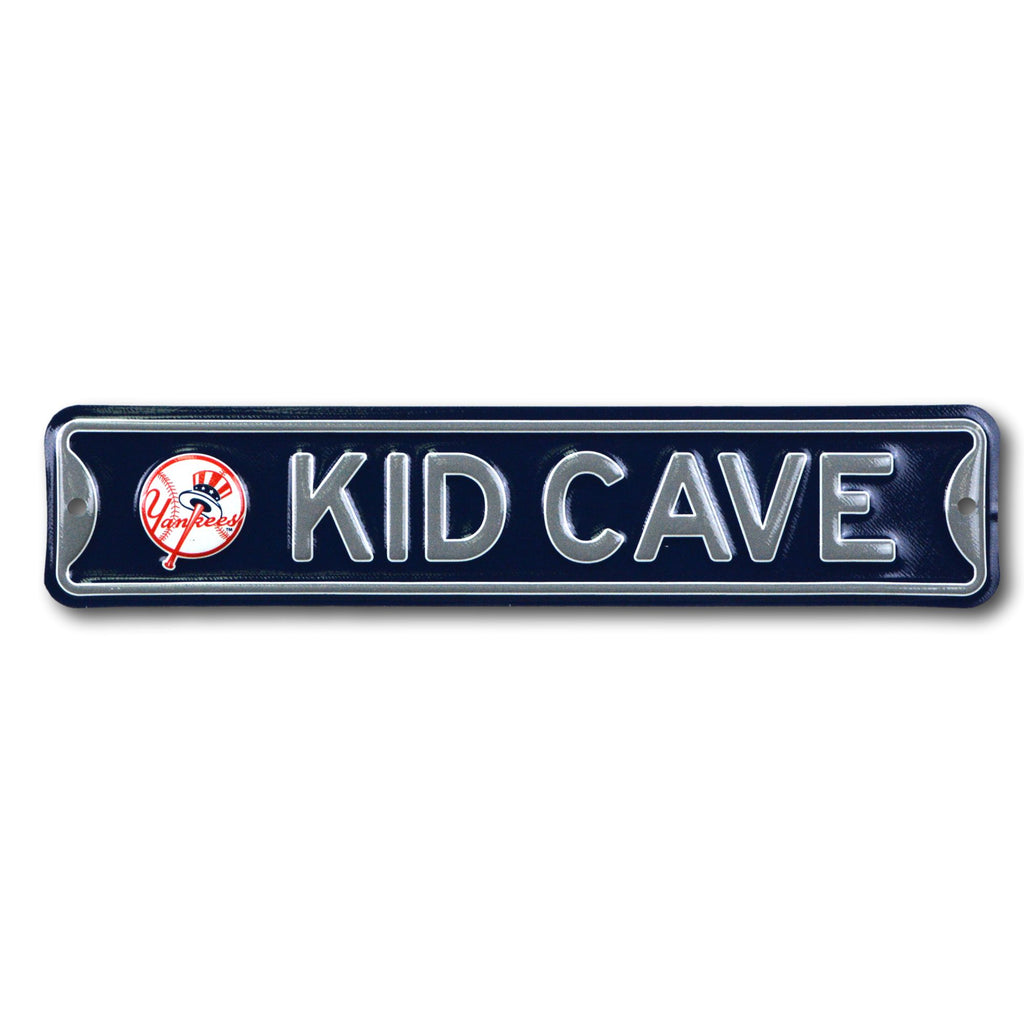 New York Yankees- KID CAVE -Steel Embossed MLB Mini Street Sign
