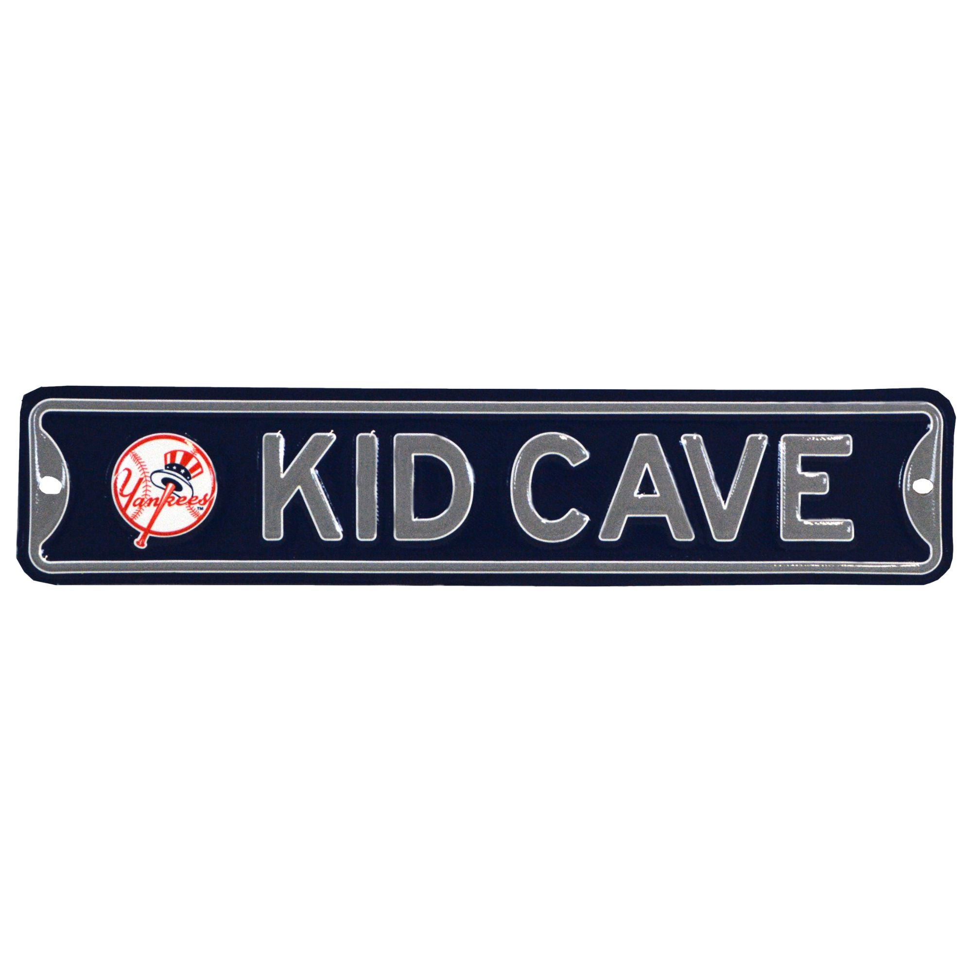 New York Yankees- KID CAVE -Steel Embossed MLB Mini Street Sign