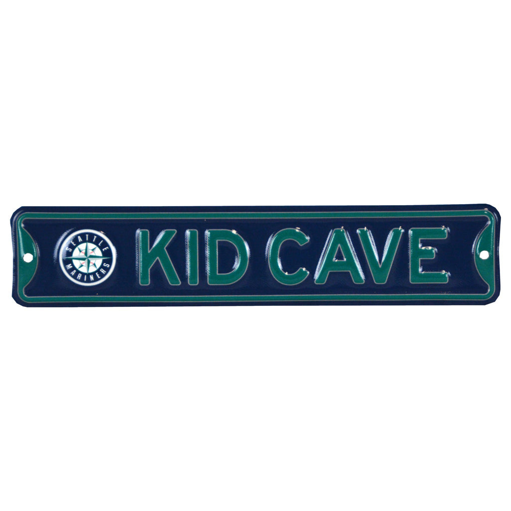 Seattle Mariners - KID CAVE -Steel Embossed MLB Mini Street Sign