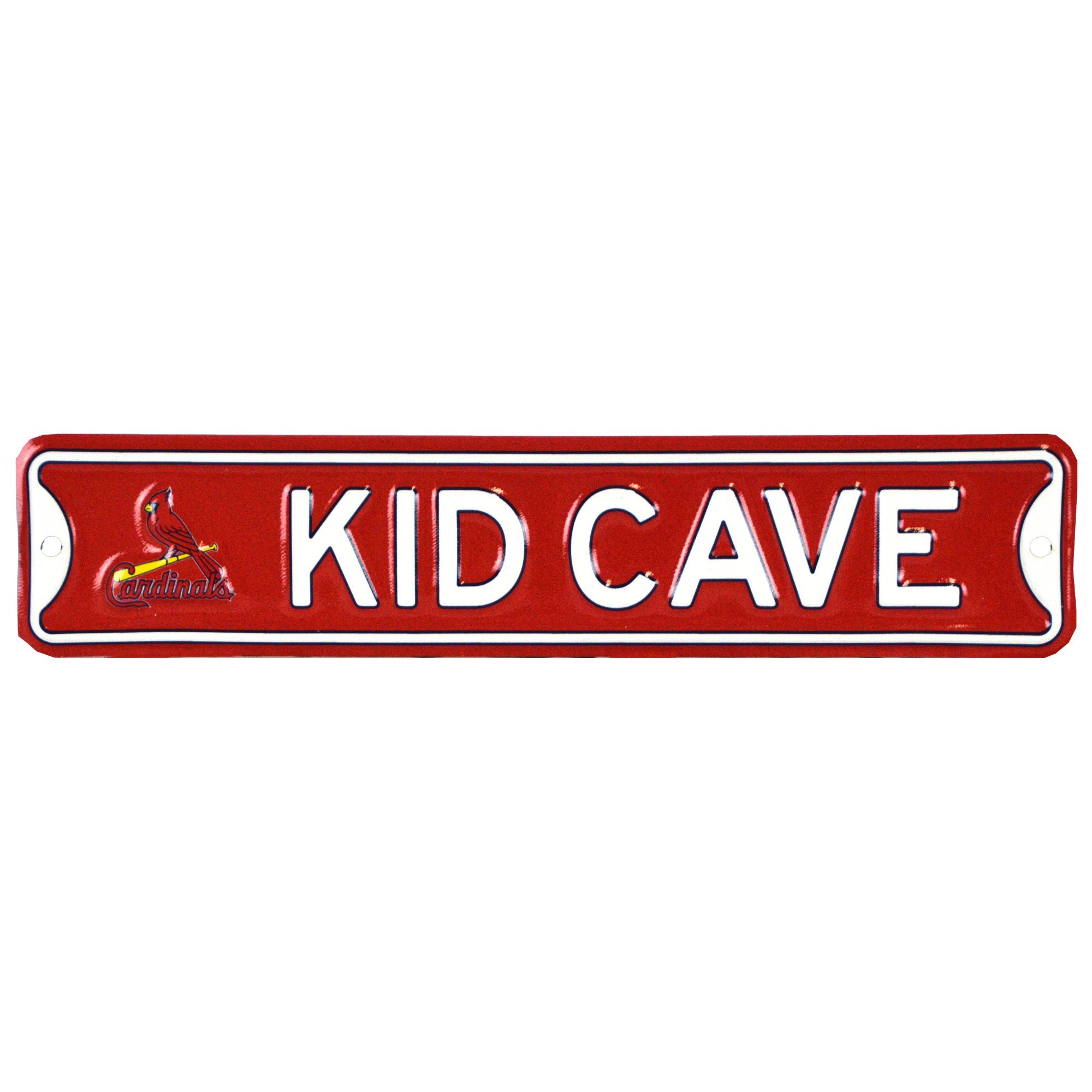 St. Louis Cardinals - KID CAVE -Steel Embossed MLB Mini Street Sign