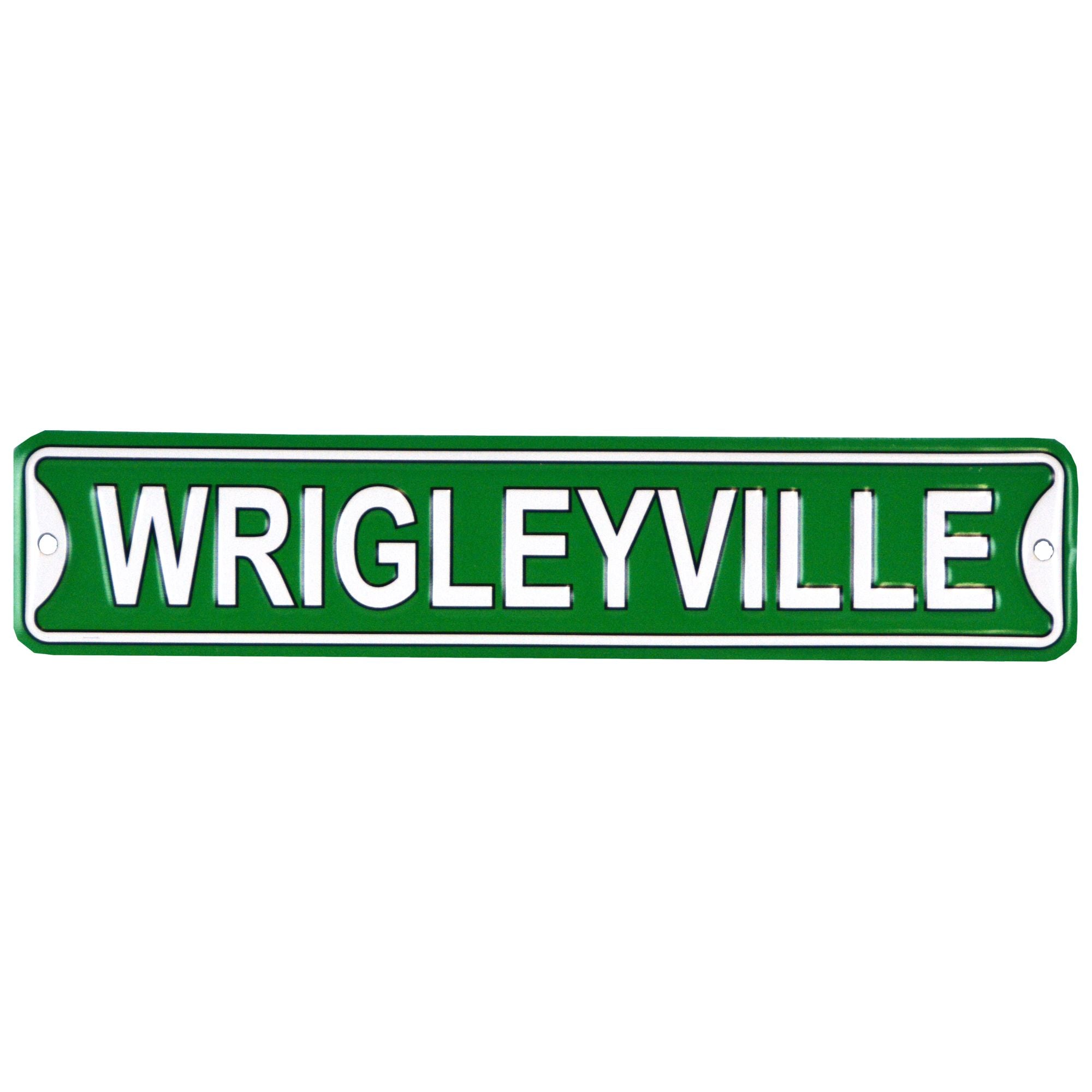 Chicago Cubs - WRIGLEYVILLE - Steel Embossed Mini Street Sign