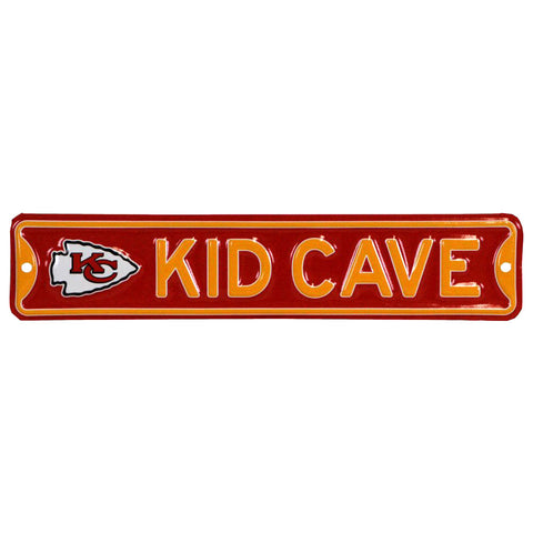 Kansas City Chiefs  - KID CAVE -Steel Embossed NFL Mini Street Sign