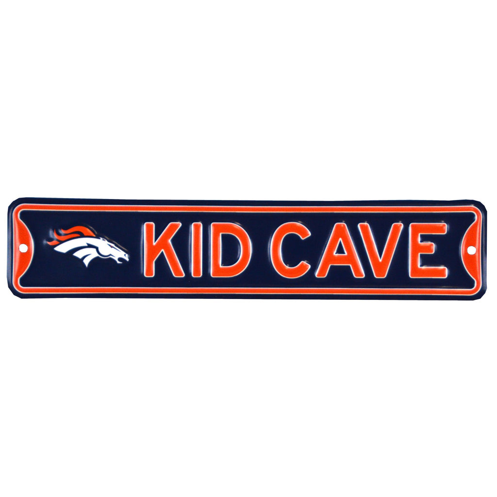 Denver Broncos - KID CAVE -Steel Embossed NFL Mini Street Sign