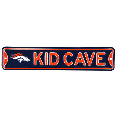 Denver Broncos - KID CAVE -Steel Embossed NFL Mini Street Sign