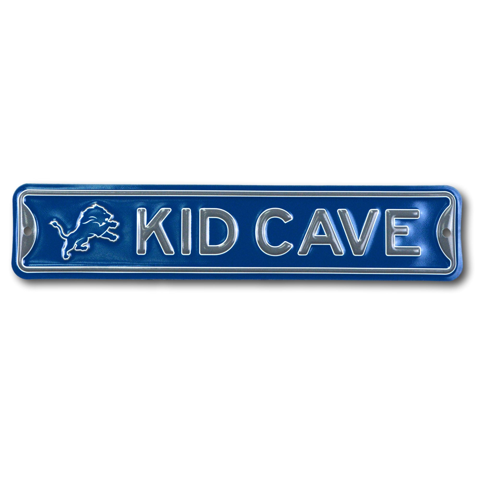 Detroit Lions - KID CAVE -Steel Embossed NFL Mini Street Sign