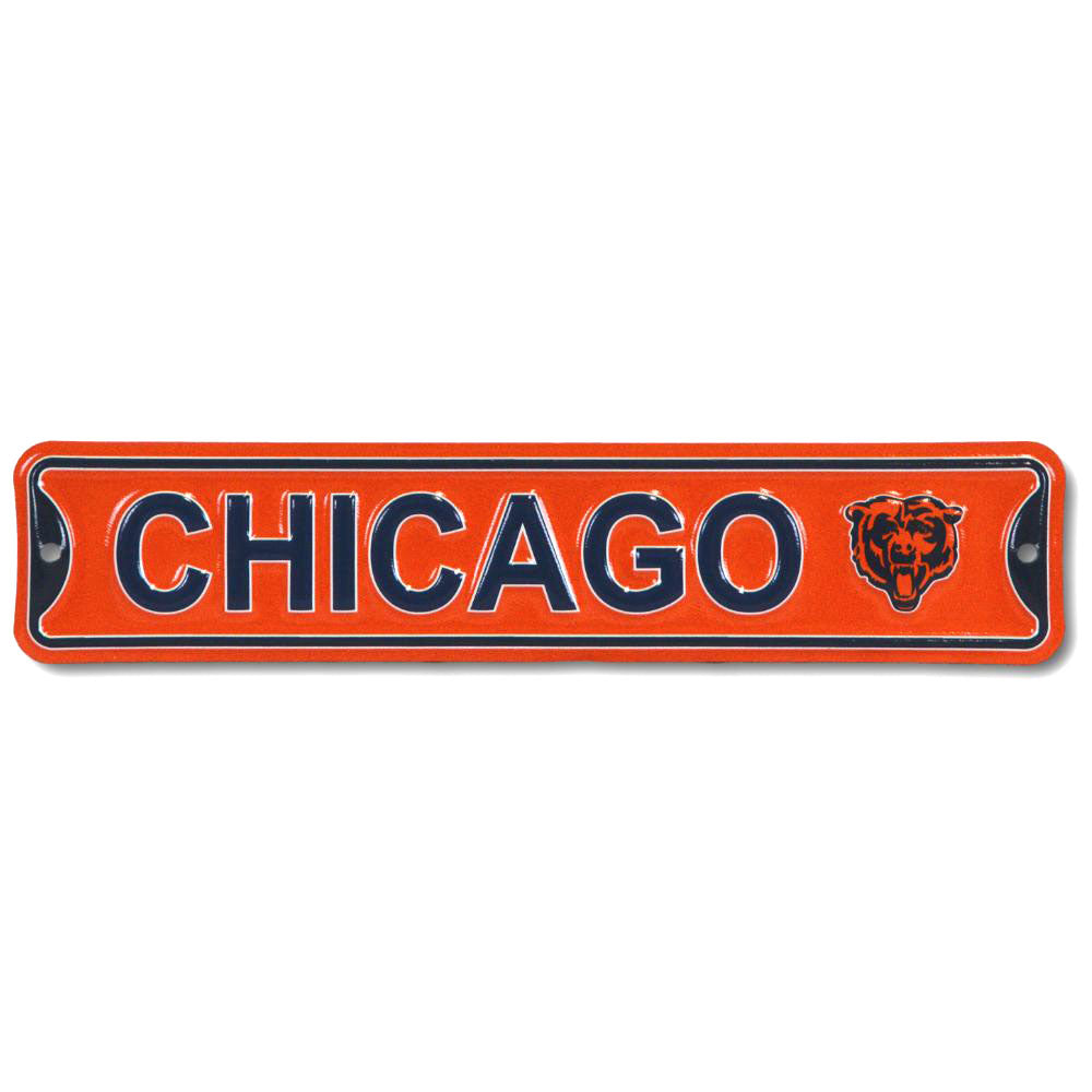 Chicago Bears - CITY LOGO- Steel Embossed NFL Mini Street Sign