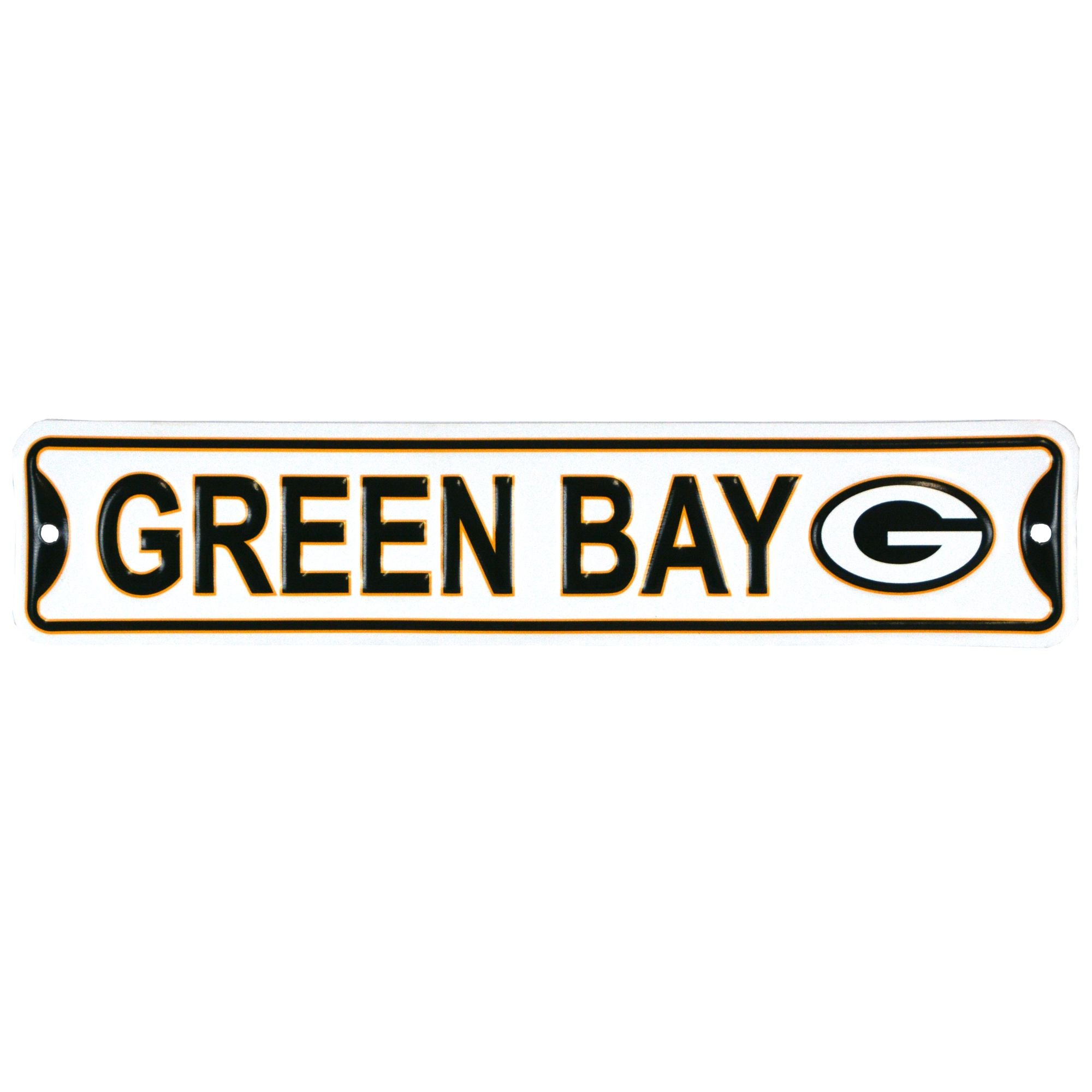 Green Bay Packers - CITY LOGO- Steel Embossed NFL Mini Street Sign