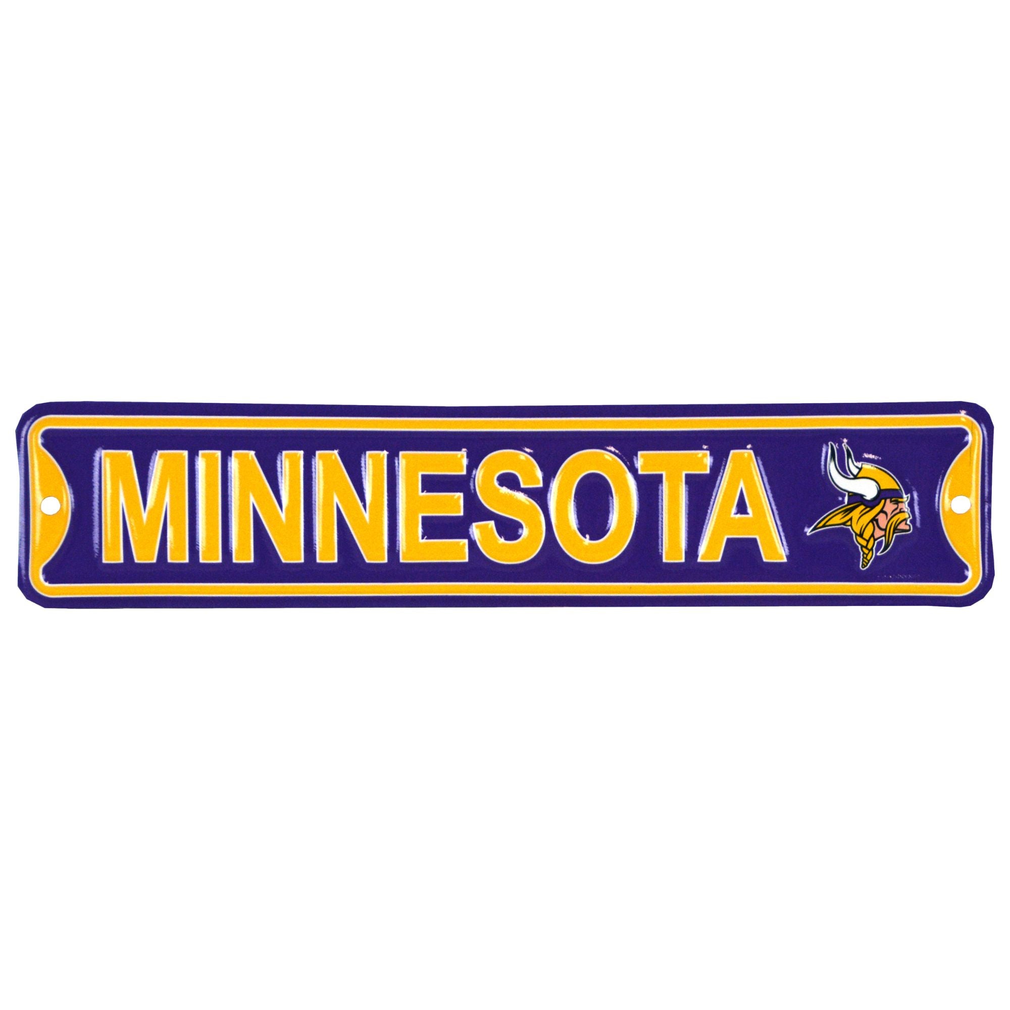 Minnesota Vikings - CITY LOGO - Steel Embossed NFL Mini Street Sign
