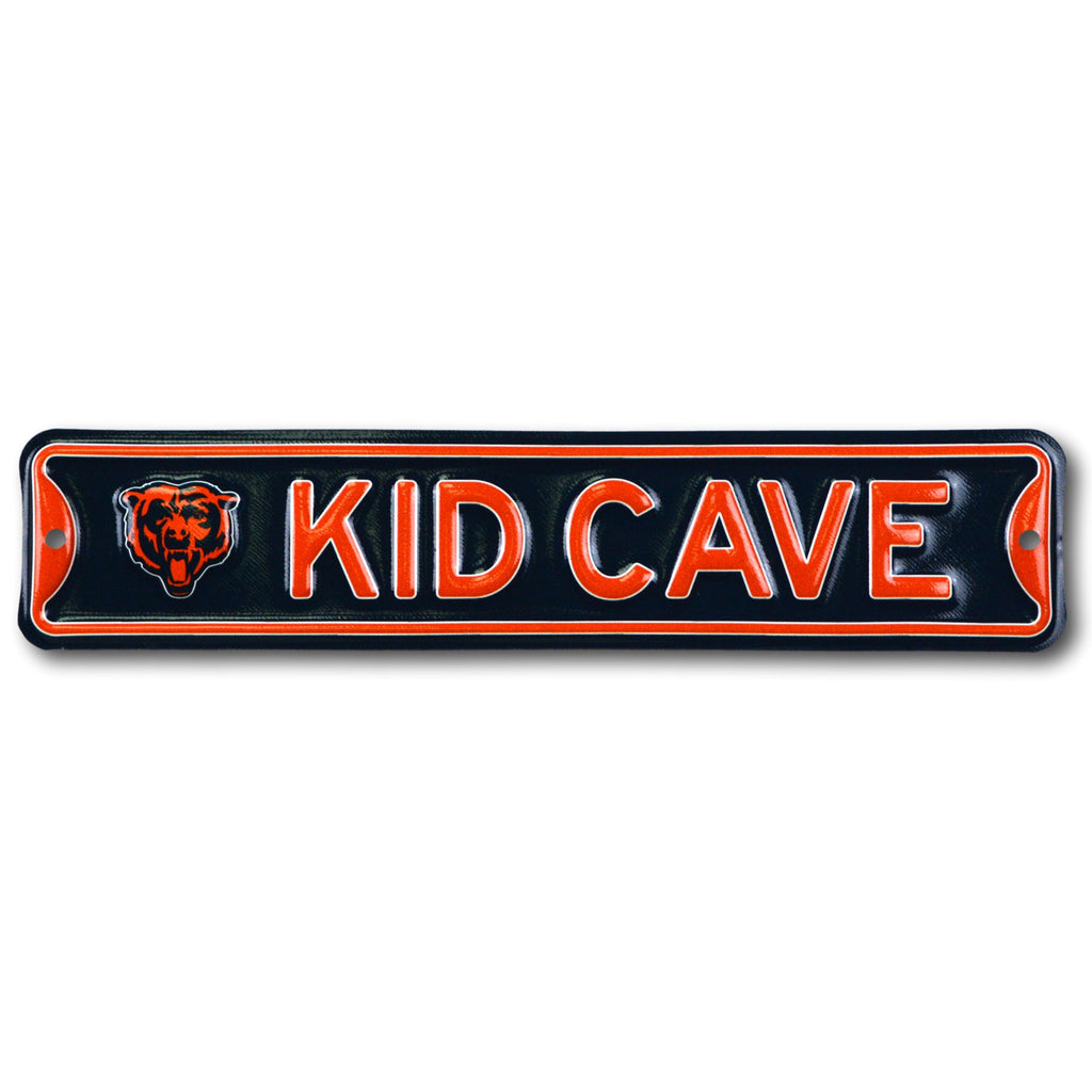 Chicago Bears - KID CAVE -Steel Embossed NFL Mini Street Sign