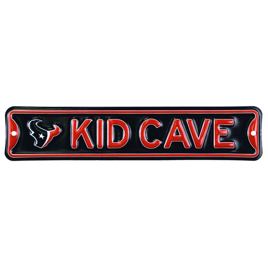 Houston Texans - KID CAVE -Steel Embossed NFL Mini Street Sign