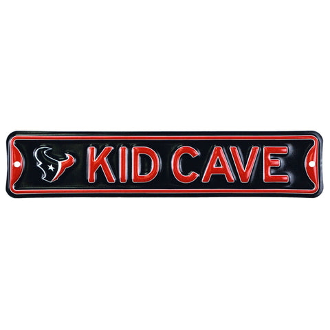 Houston Texans - KID CAVE -Steel Embossed NFL Mini Street Sign