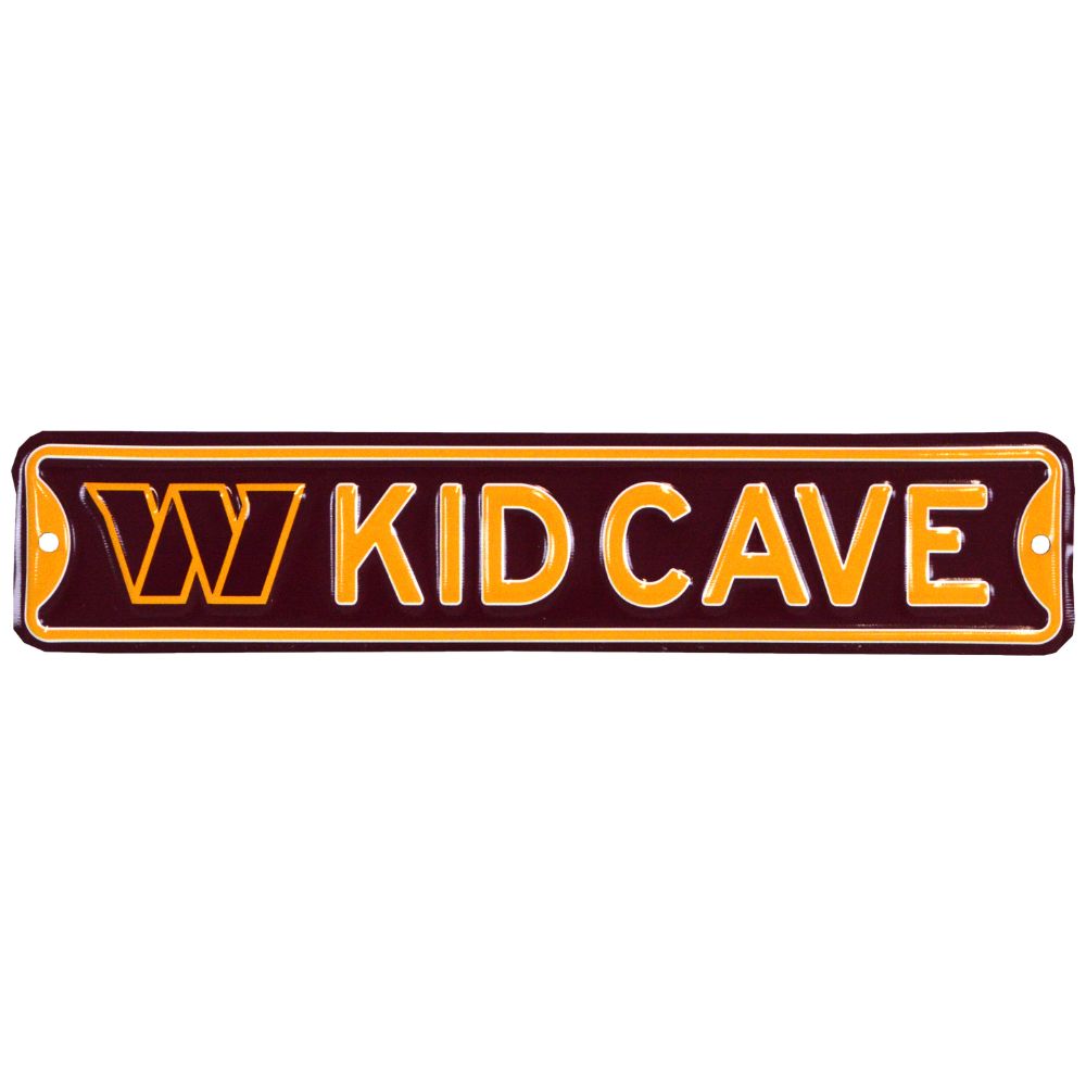Washington Commanders - KID CAVE -Steel Embossed NFL Mini Street Sign