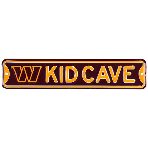 Washington Commanders - KID CAVE -Steel Embossed NFL Mini Street Sign