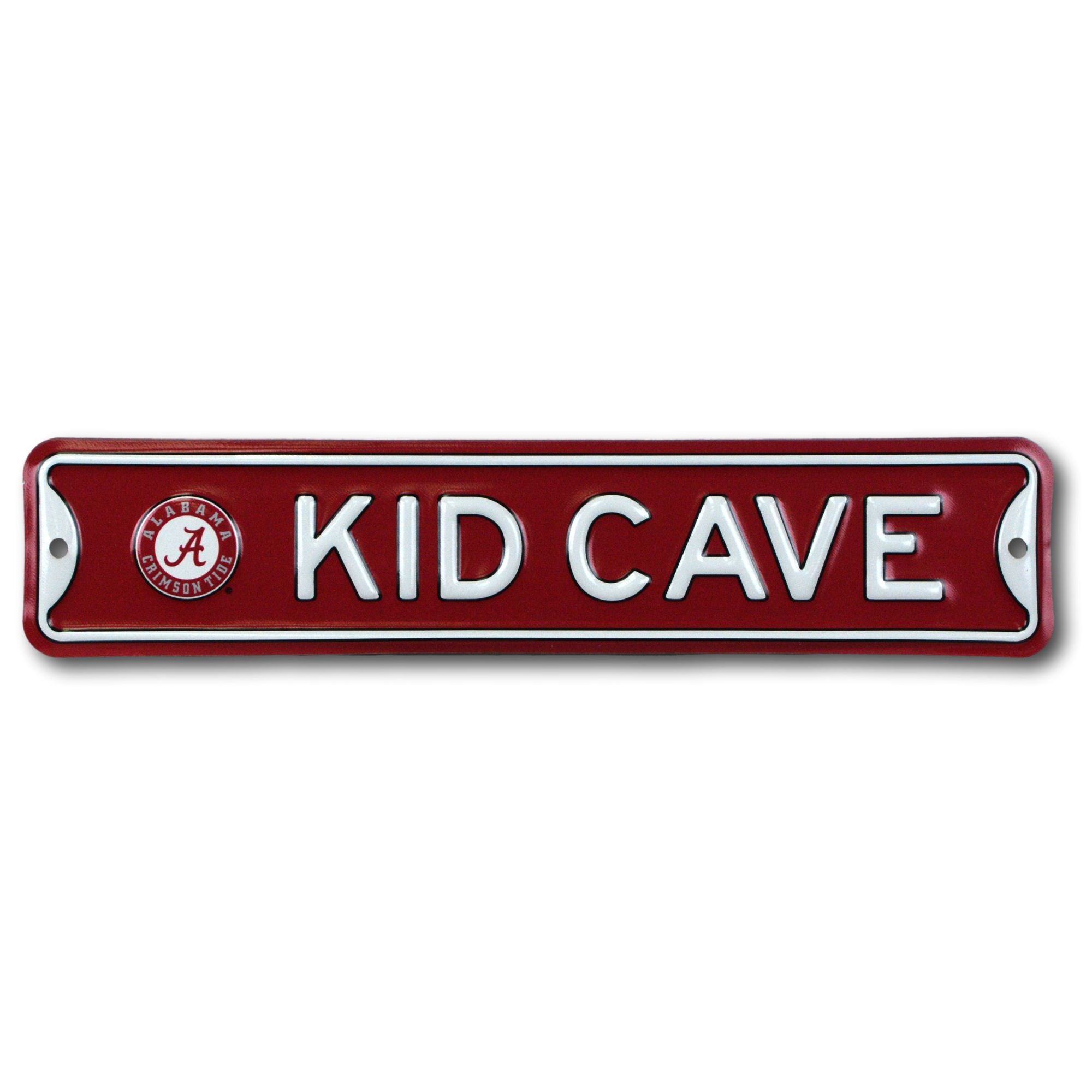 Alabama Crimson Tide  - KID CAVE -Steel Embossed NCAA Mini Street Sign