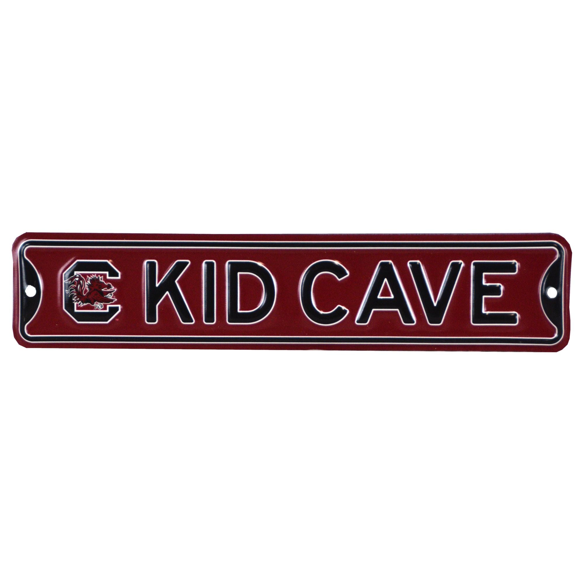 South Carolina Gamecocks - KID CAVE - Steel Embossed Mini Street Sign