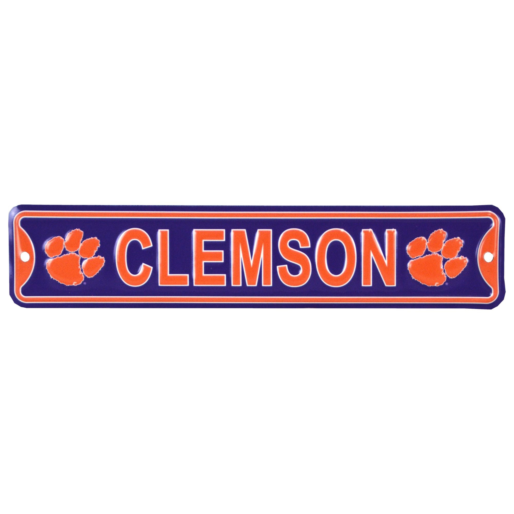 Clemson Tigers - Steel Embossed NCAA Mini Street Sign