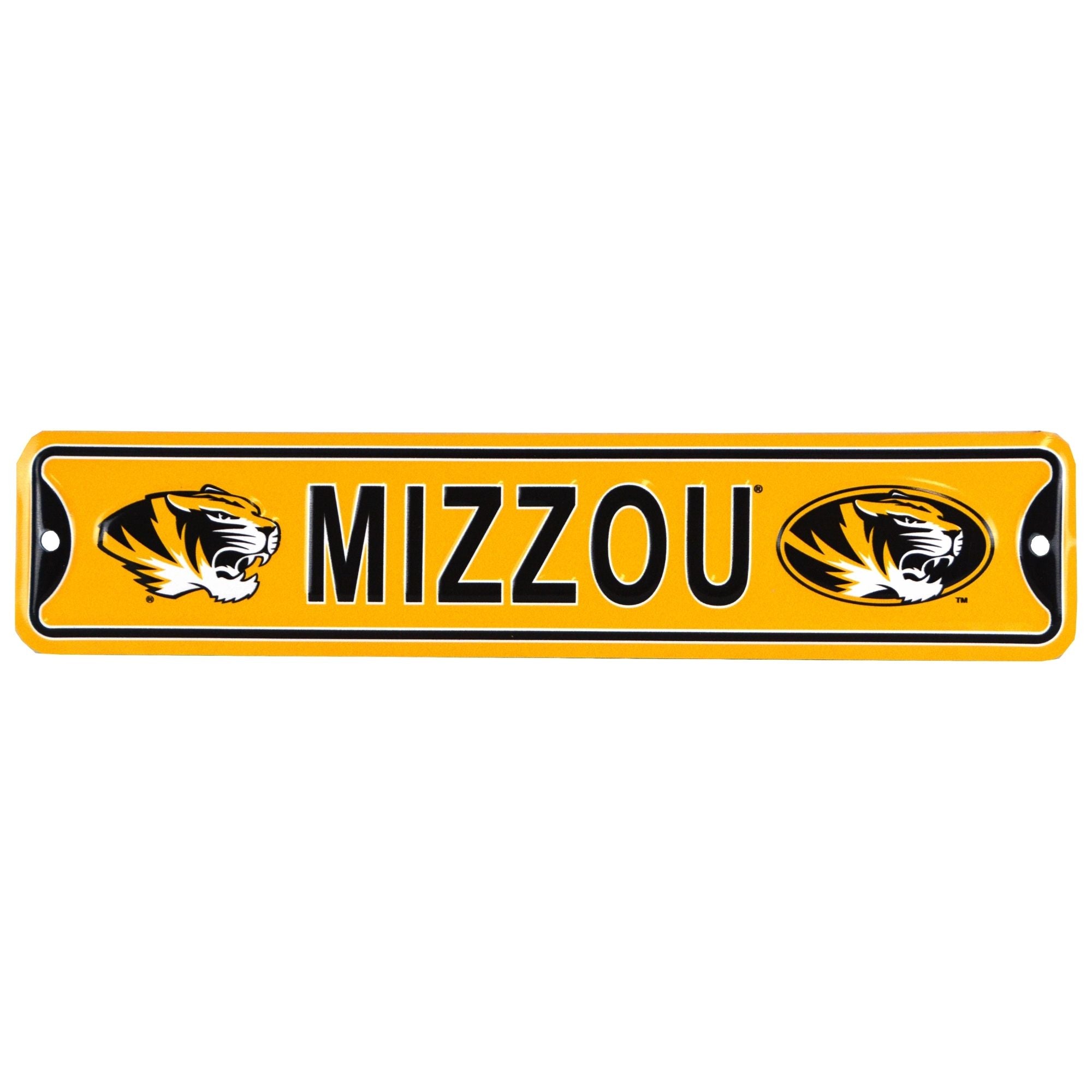 Mizzou Tigers - Steel Embossed NCAA Mini Street Sign