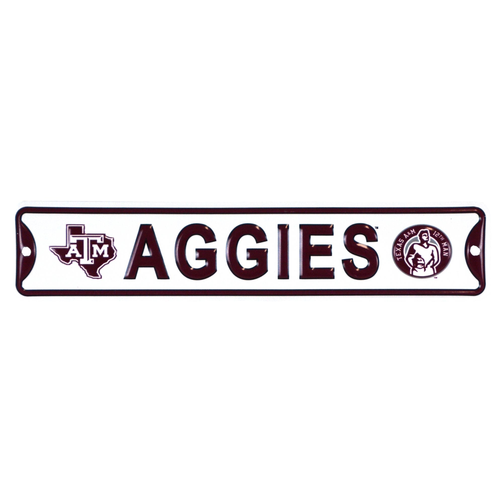 Texas A&M Aggies - Steel Embossed NCAA Mini Street Sign