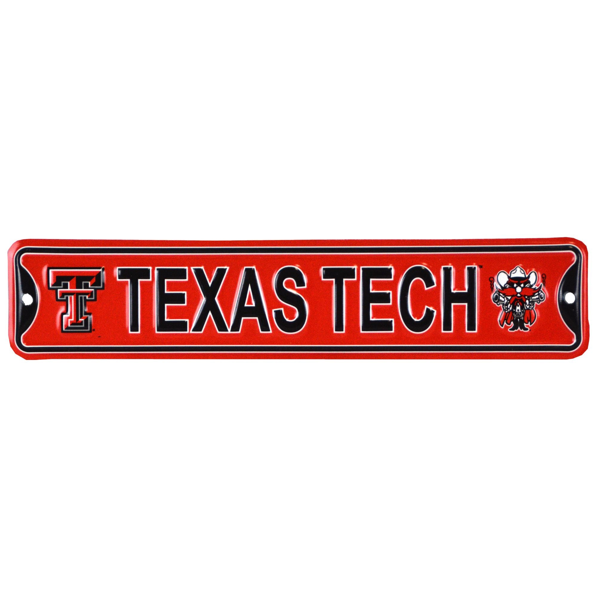 Texas Tech Red Raiders - Steel Embossed NCAA Mini Street Sign