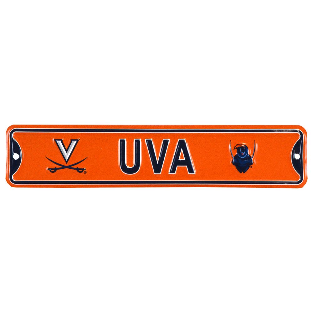 Virginia Cavaliers- Steel Embossed NCAA Mini Street Sign