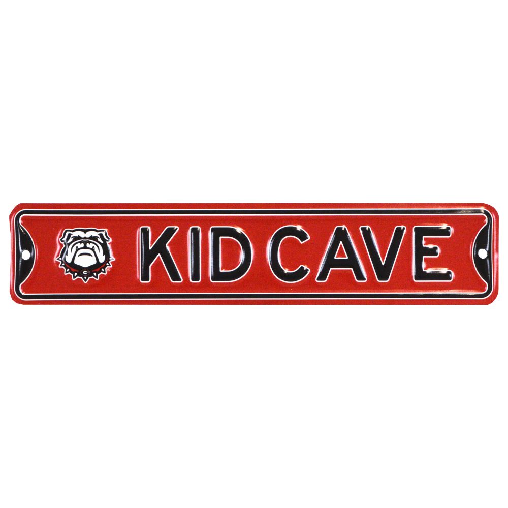 Georgia Bulldogs - KID CAVE -Steel Embossed NCAA Mini Street Sign