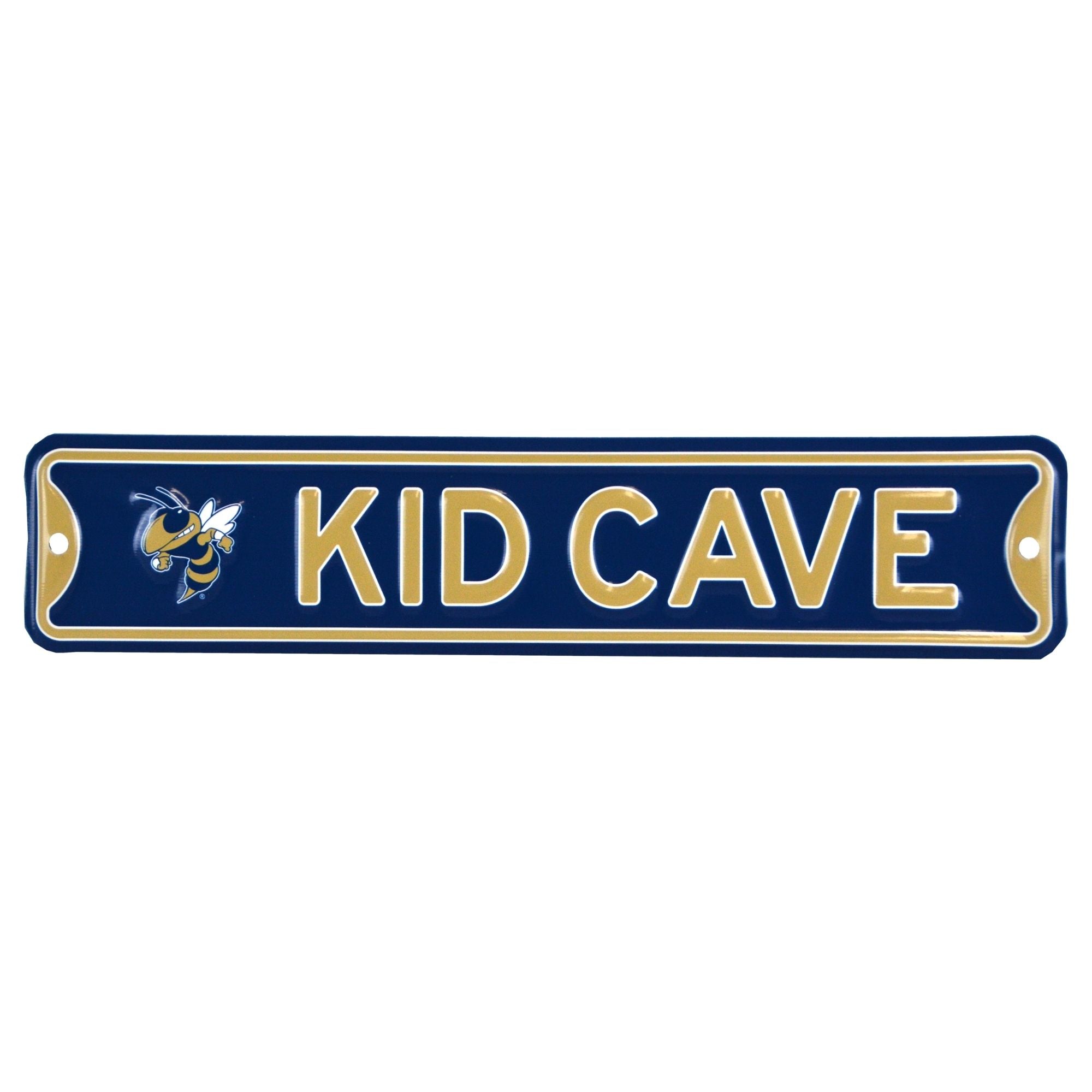 Georgia Tech - KID CAVE -Steel Embossed NCAA Mini Street Sign