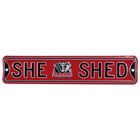 Alabama Crimson Tide - SHE SHED - Steel Street Sign