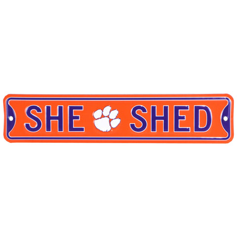 Clemson Tigers - SHE SHED - Steel Street Sign