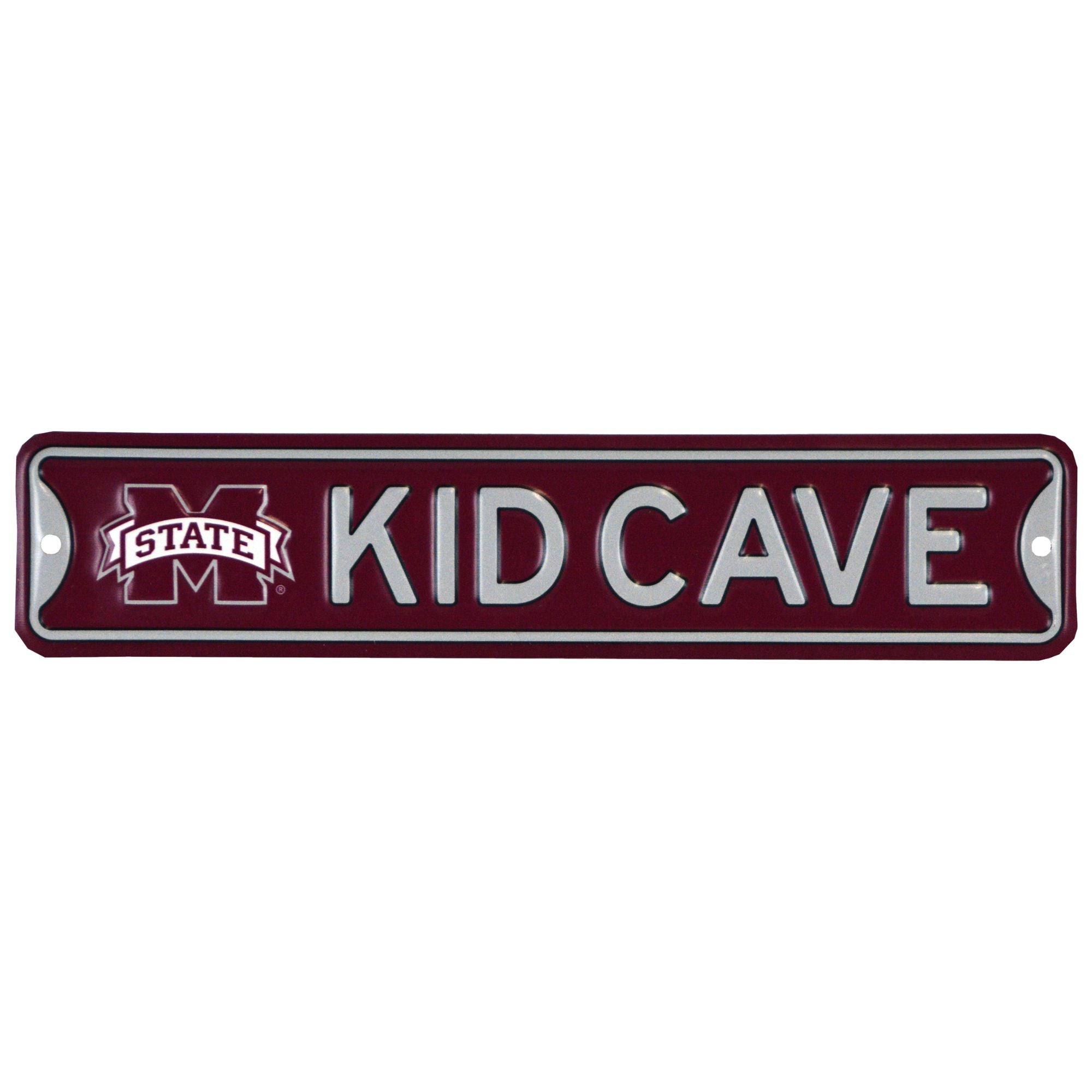 Mississippi State Bulldogs - KID CAVE -Steel Embossed NCAA Mini Street Sign