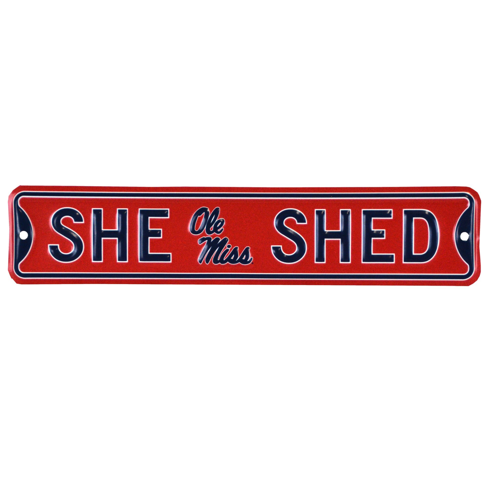 Mississippi Rebels  - SHE SHED - Steel Street Sign