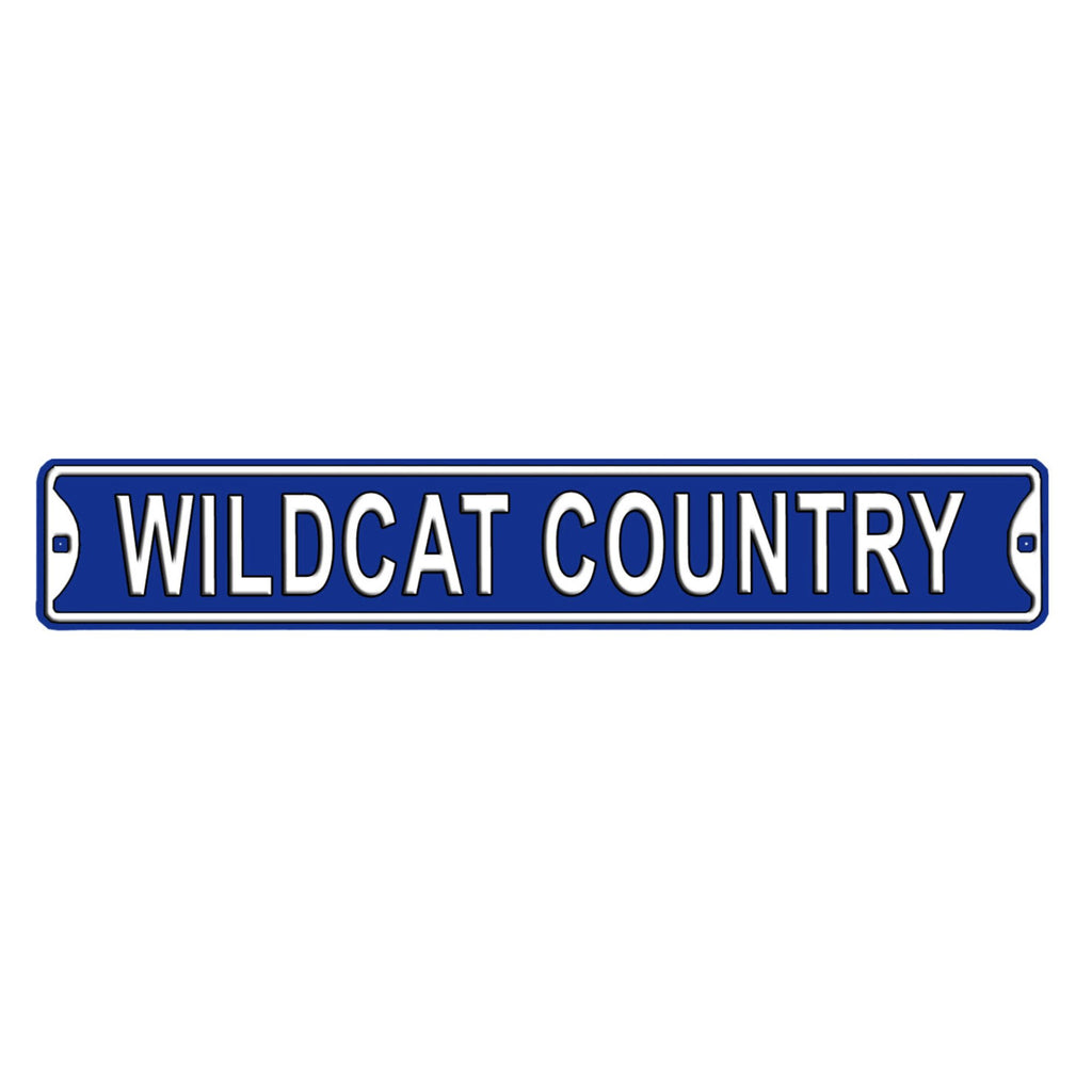 Wildcat Country - Kentucky Wildcats - Embossed Steel Street Sign