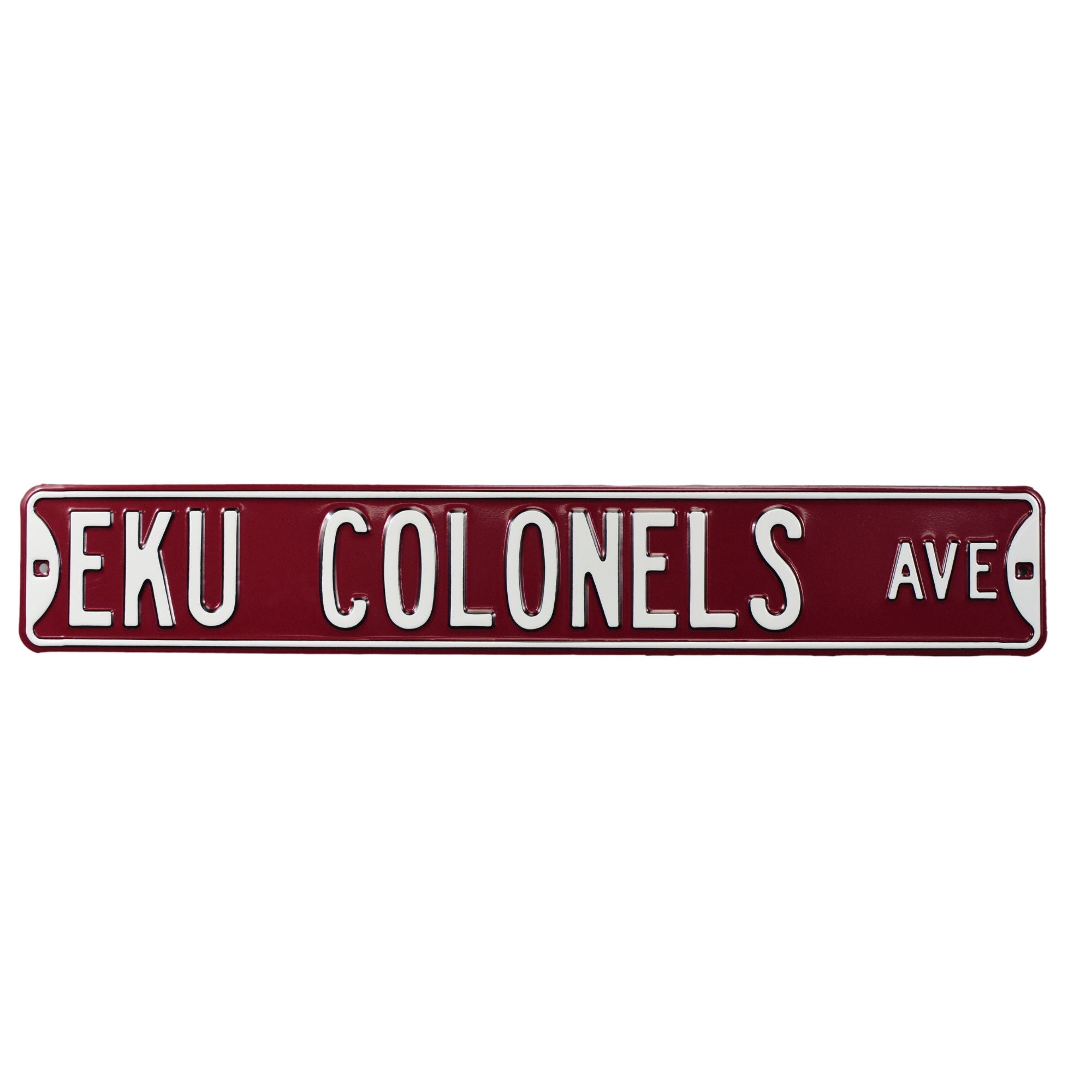 EKU Colonels Ave - Embossed Steel Street Sign