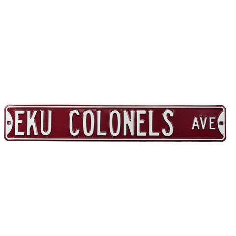 EKU Colonels Ave - Embossed Steel Street Sign