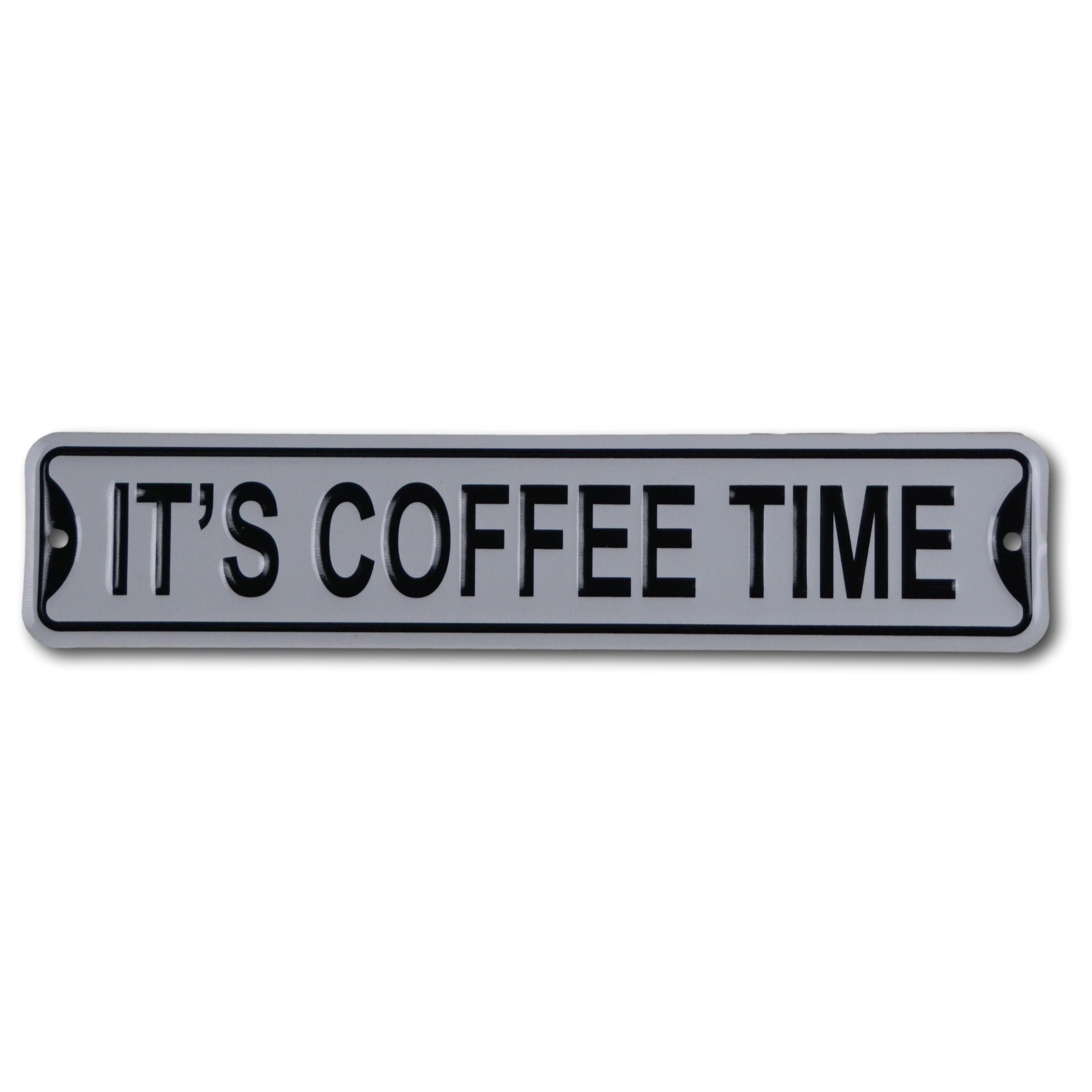 IT'S COFFEE TIME - Steel Embossed Mini Street Sign