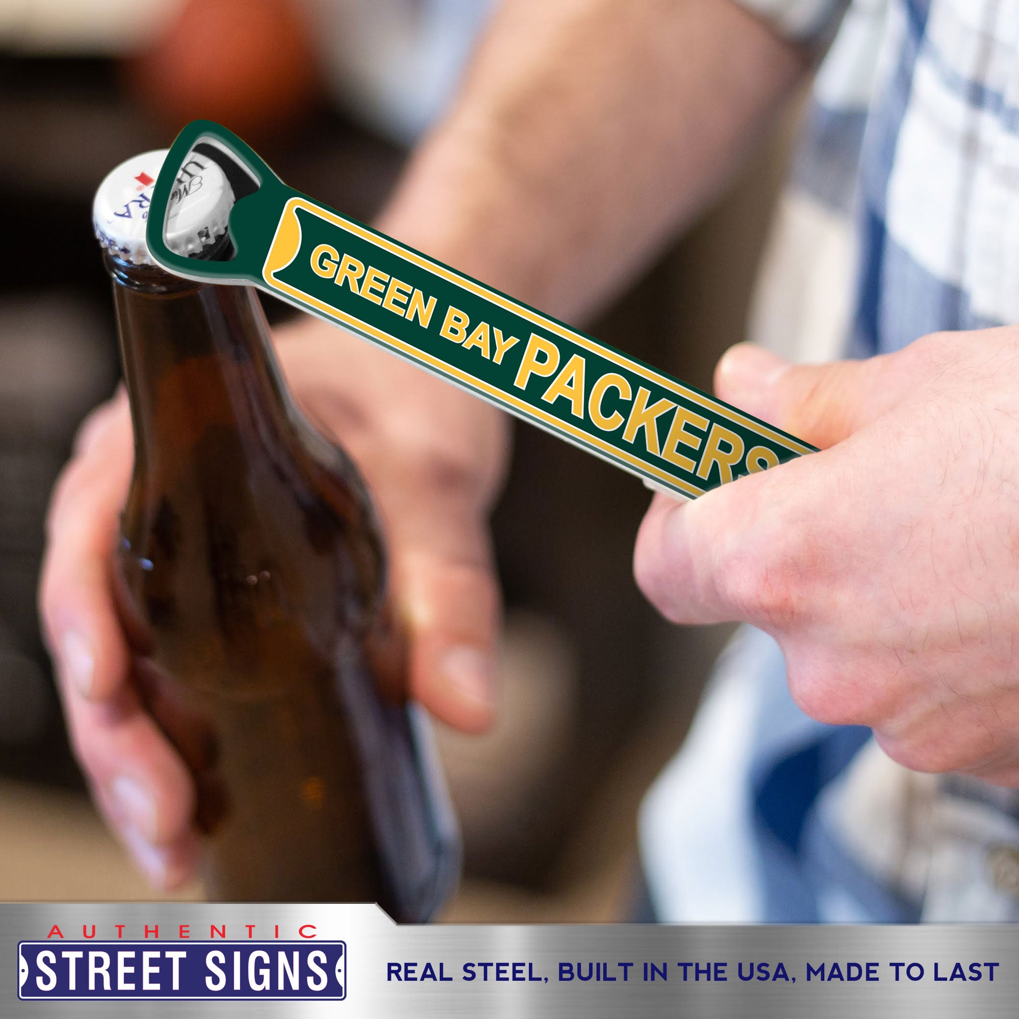 Green Bay Packers - GREEN BAY PACKERS AVE - Steel Bottle Opener