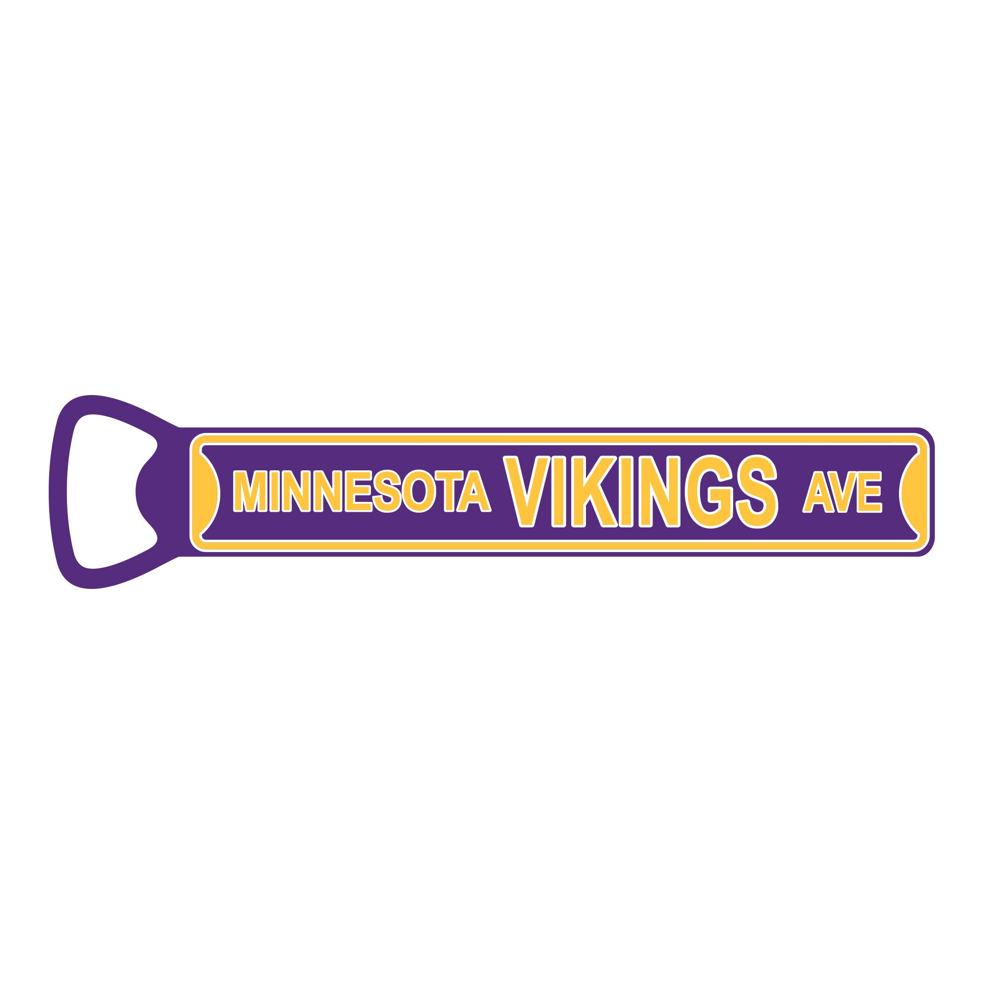 Minnesota Vikings - MINNESOTA VIKINGS AVE - Steel Bottle Opener