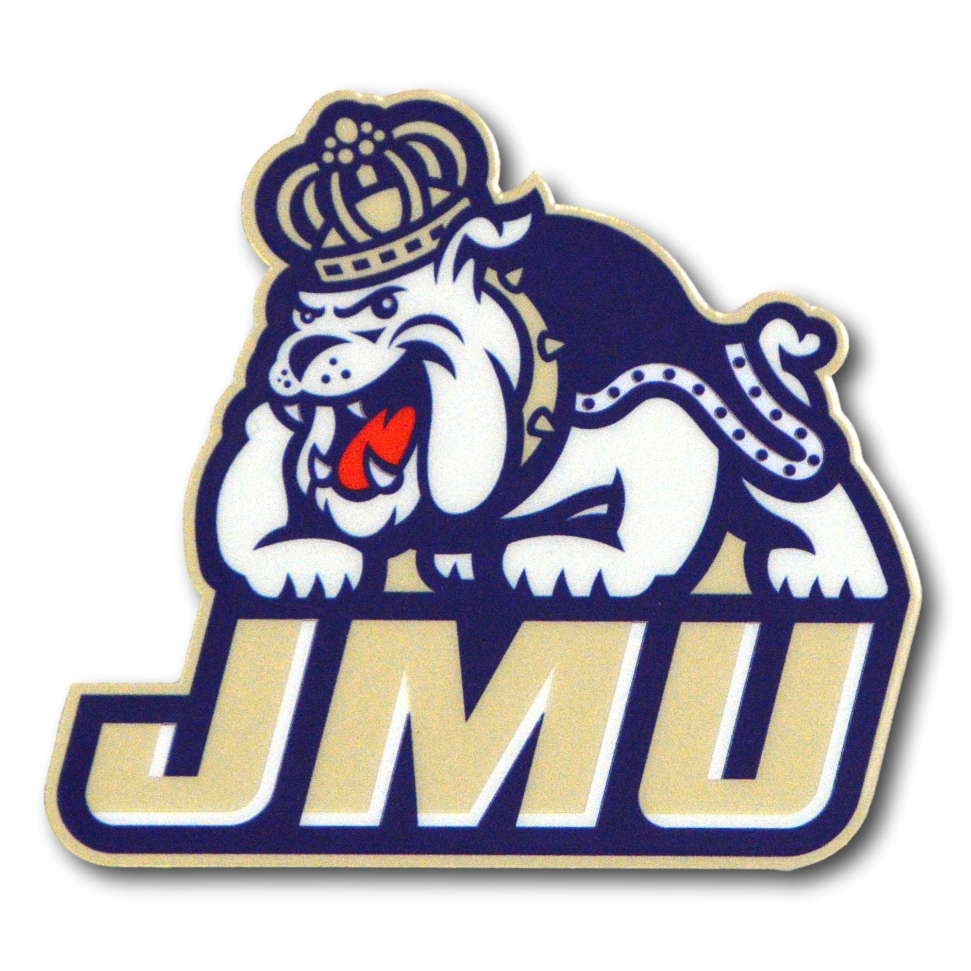 James Madison Dukes - BULLDOG ON - Steel NCAA Super Magnet