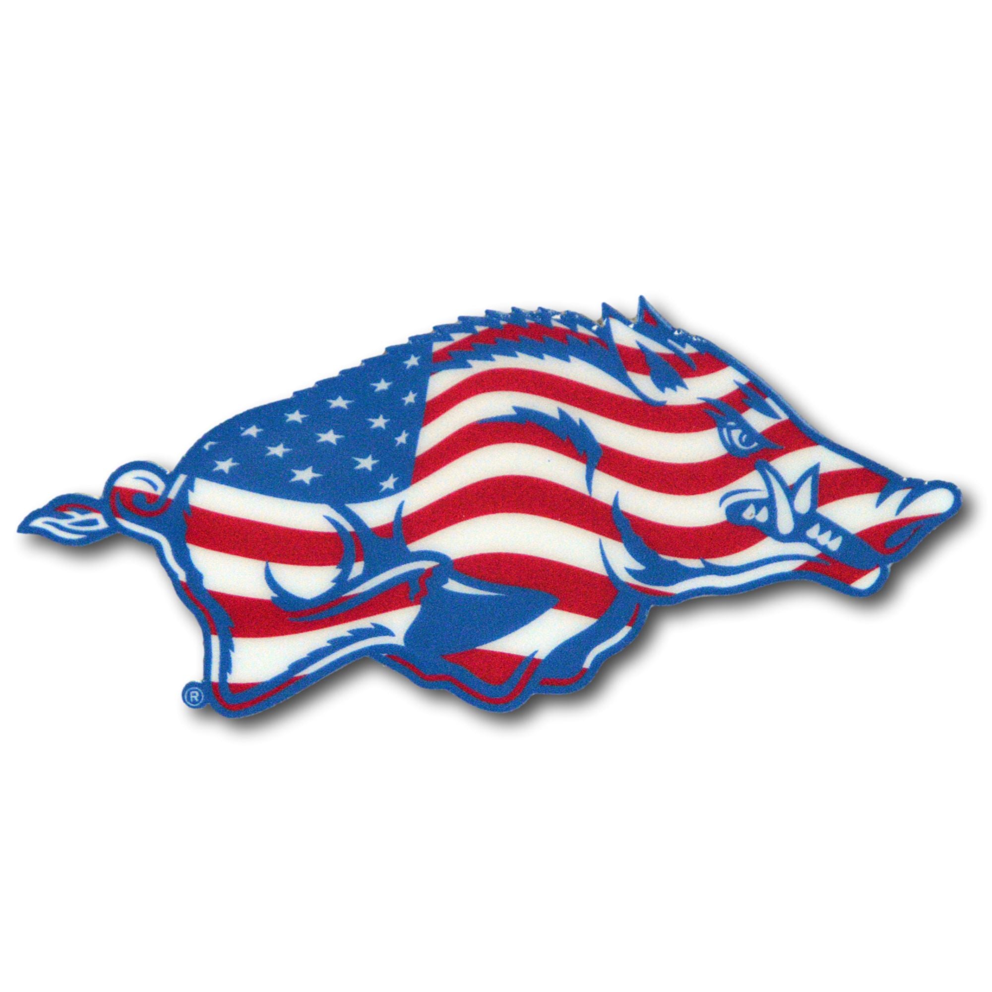 Arkansas Razorbacks - PATRIOTIC RAZORBACK - Steel NCAA Super Magnet
