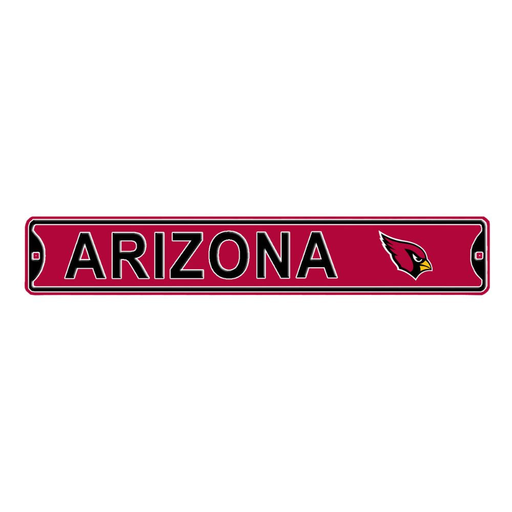 Arizona Cardinals -CITY LOGO- Steel Embossed NFL Mini Street Sign