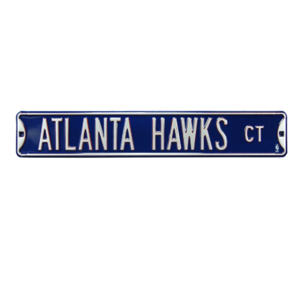 Atlanta Hawks - ATLANTA HAWKS CT - Embossed Steel Street Sign