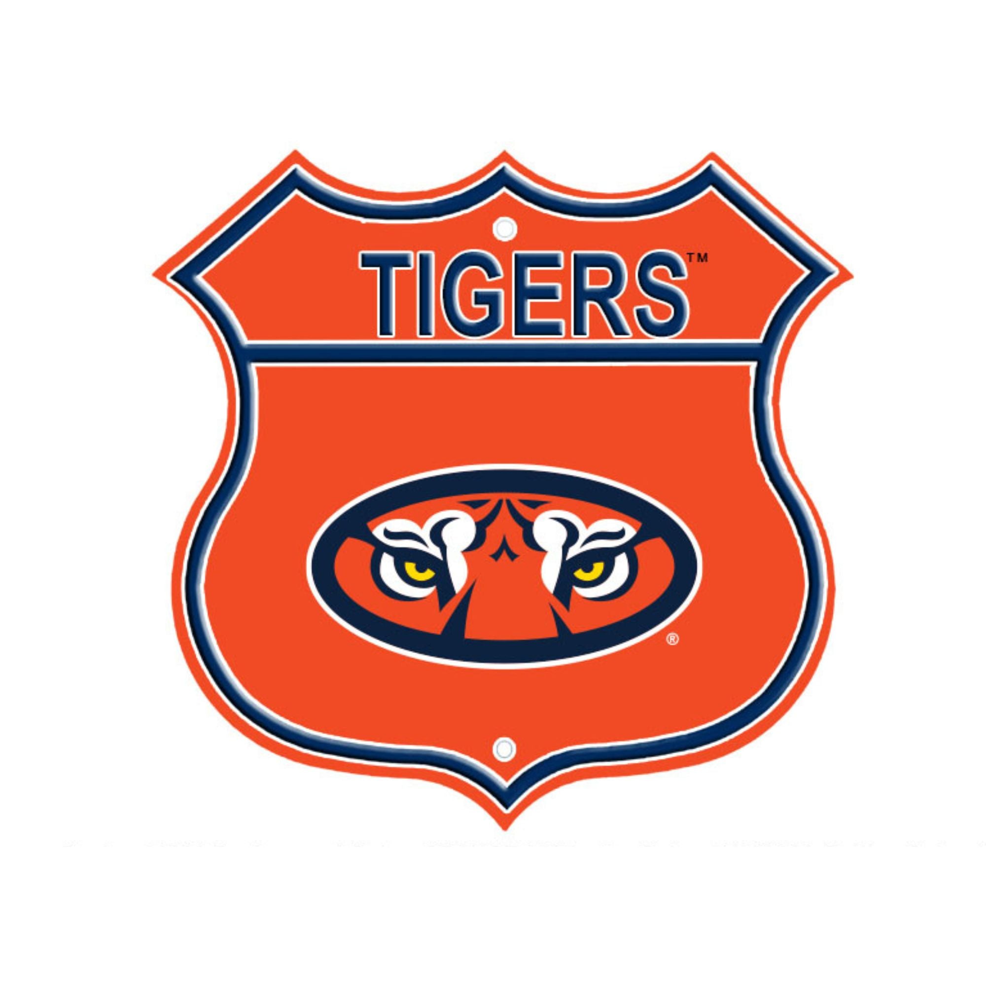 Auburn Tigers Embossed Steel Route Sign