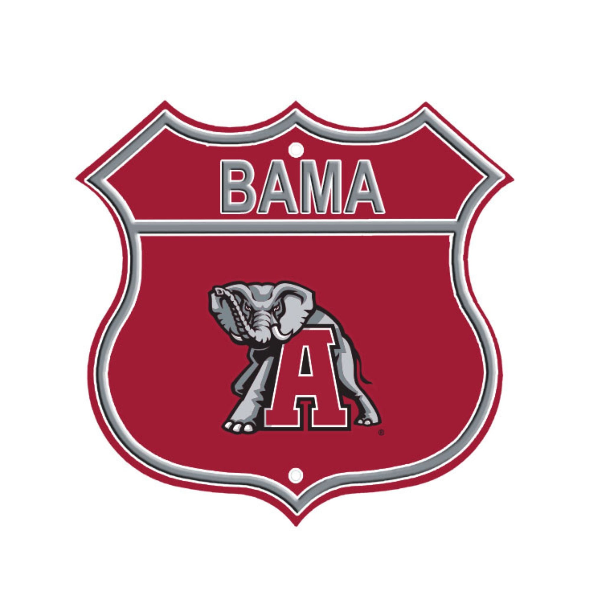 Alabama Crimson Tide Embossed Steel Route Sign