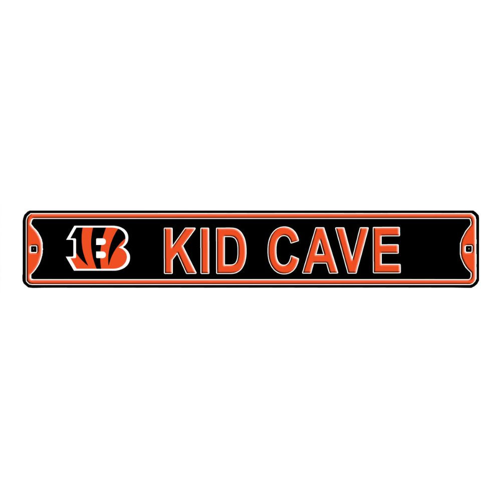 Cincinnati Bengals - KID CAVE -Steel Embossed NFL Mini Street Sign
