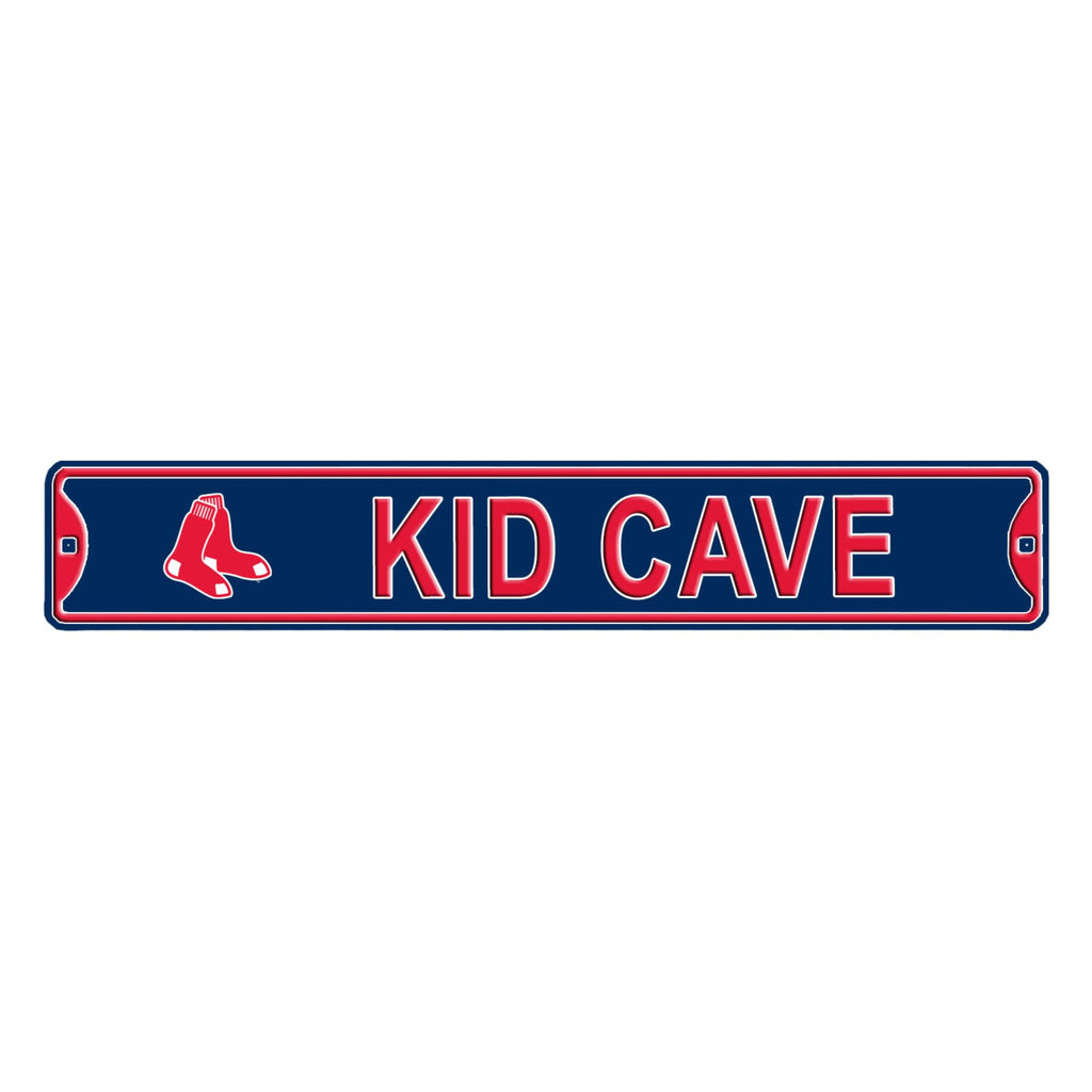 Boston Red Sox- KID CAVE -Steel Embossed MLB Mini Street Sign