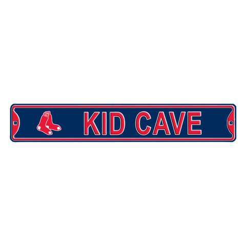 Boston Red Sox- KID CAVE -Steel Embossed MLB Mini Street Sign