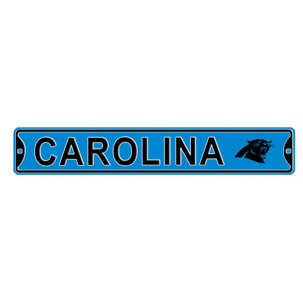 Carolina Panthers - CITY LOGO- Steel Embossed NFL Mini Street Sign
