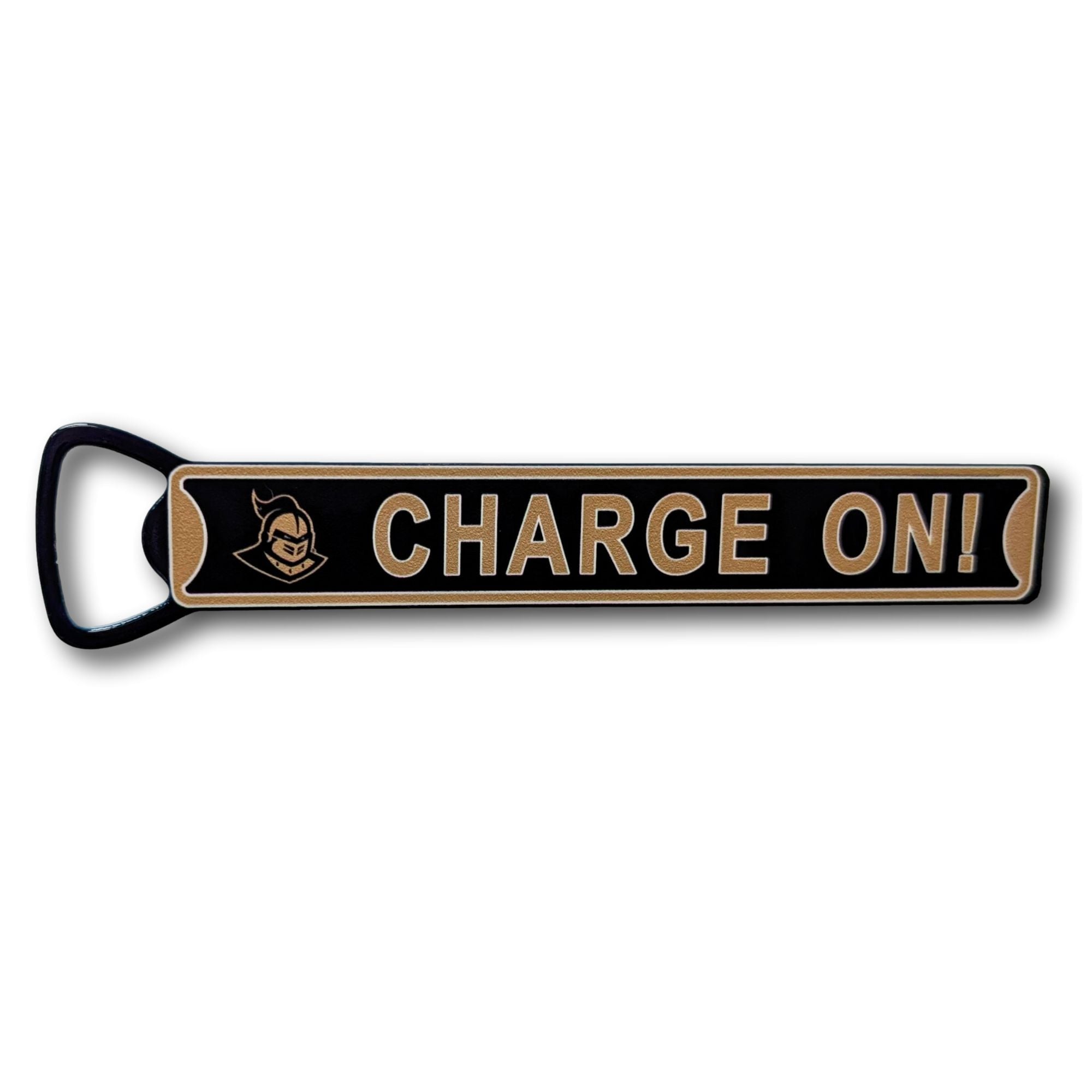 UCF Knights - Charge On - Steel Bottle Opener